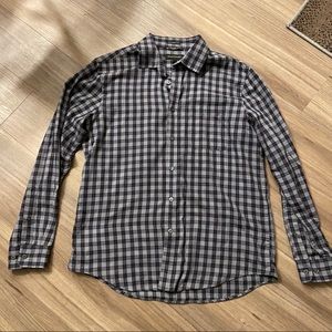 Banana Republic Long Sleeve Button Down Navy Gray
